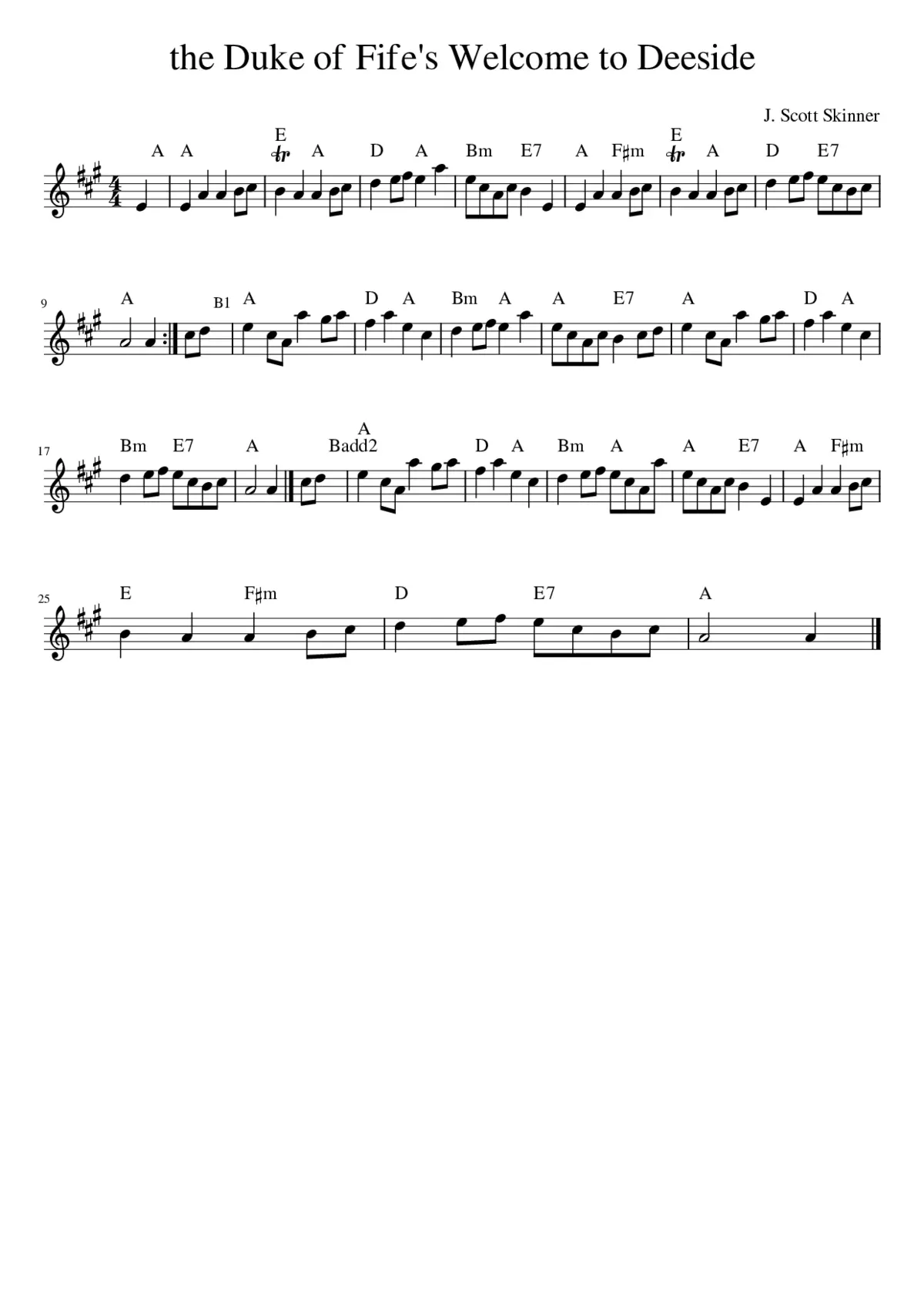 The Duke Of Fife's Welcome To Deeside - Page 1