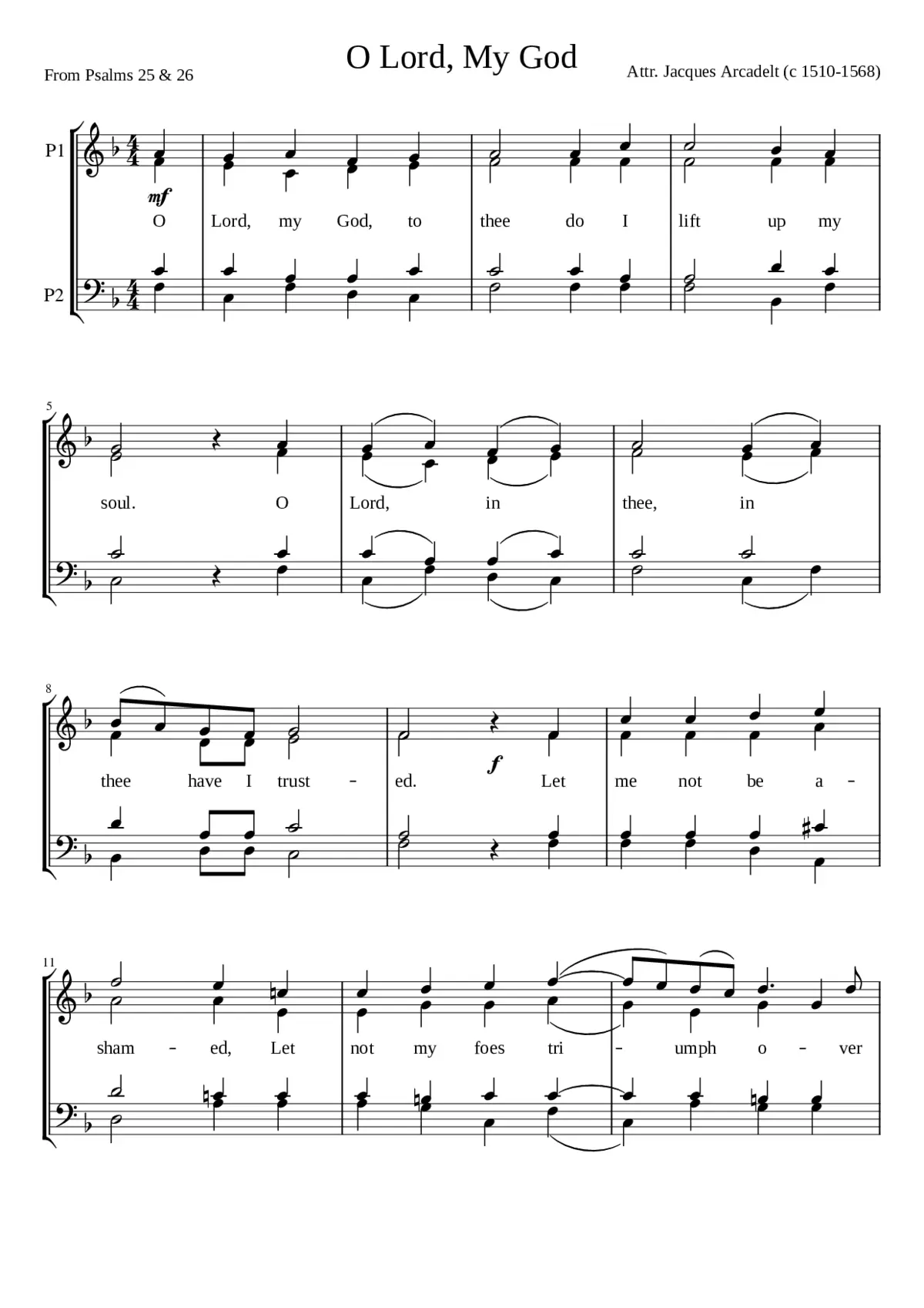 O Lord My God to Thee - Page 1