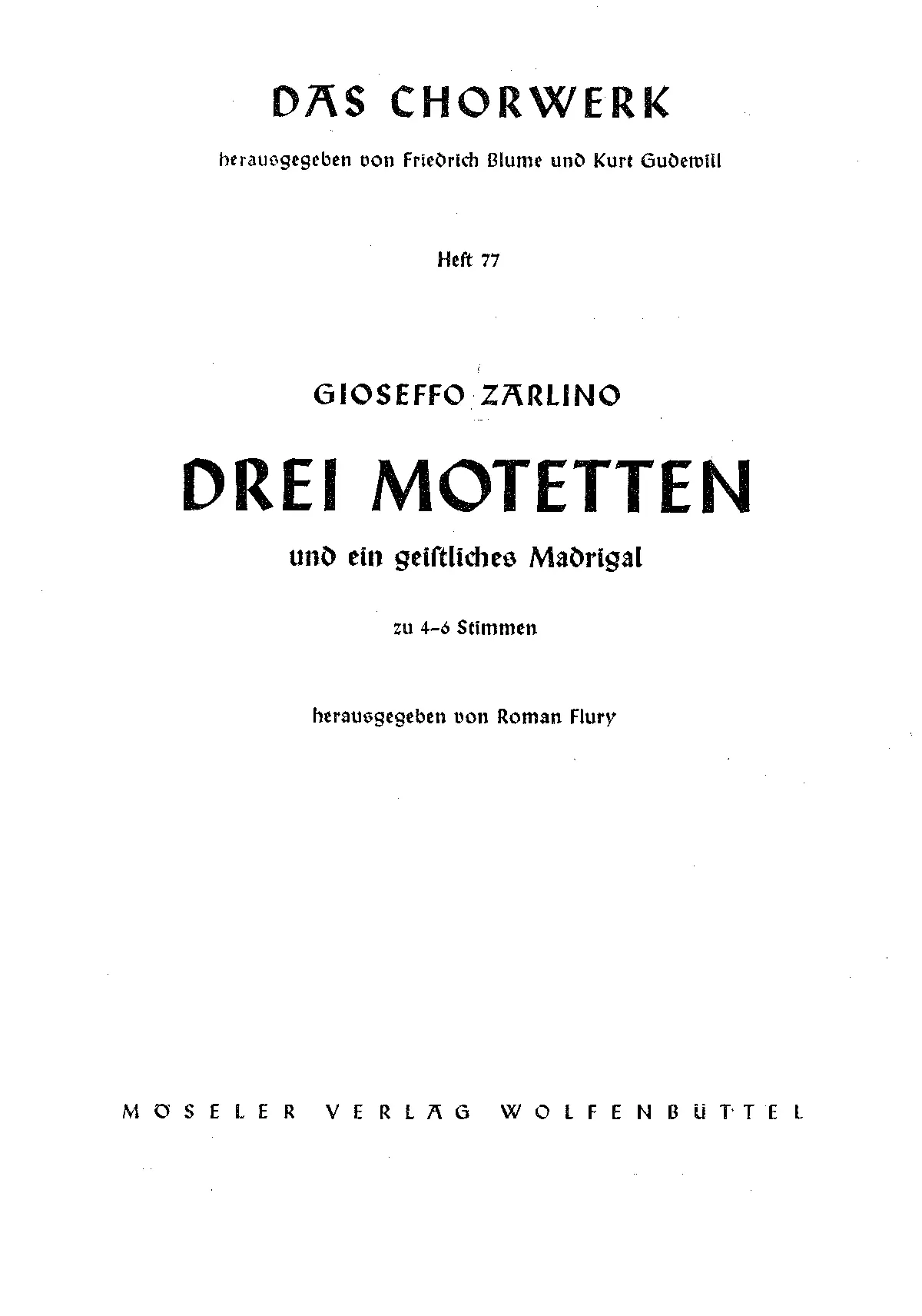 3 Motets and a Madrigal - Page 1