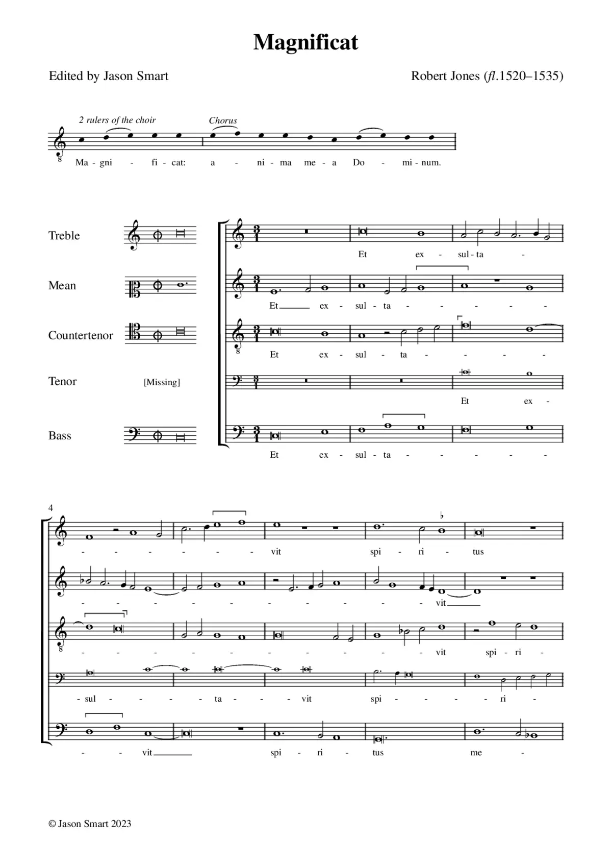 Magnificat (Robert Jones (I)) - Page 1