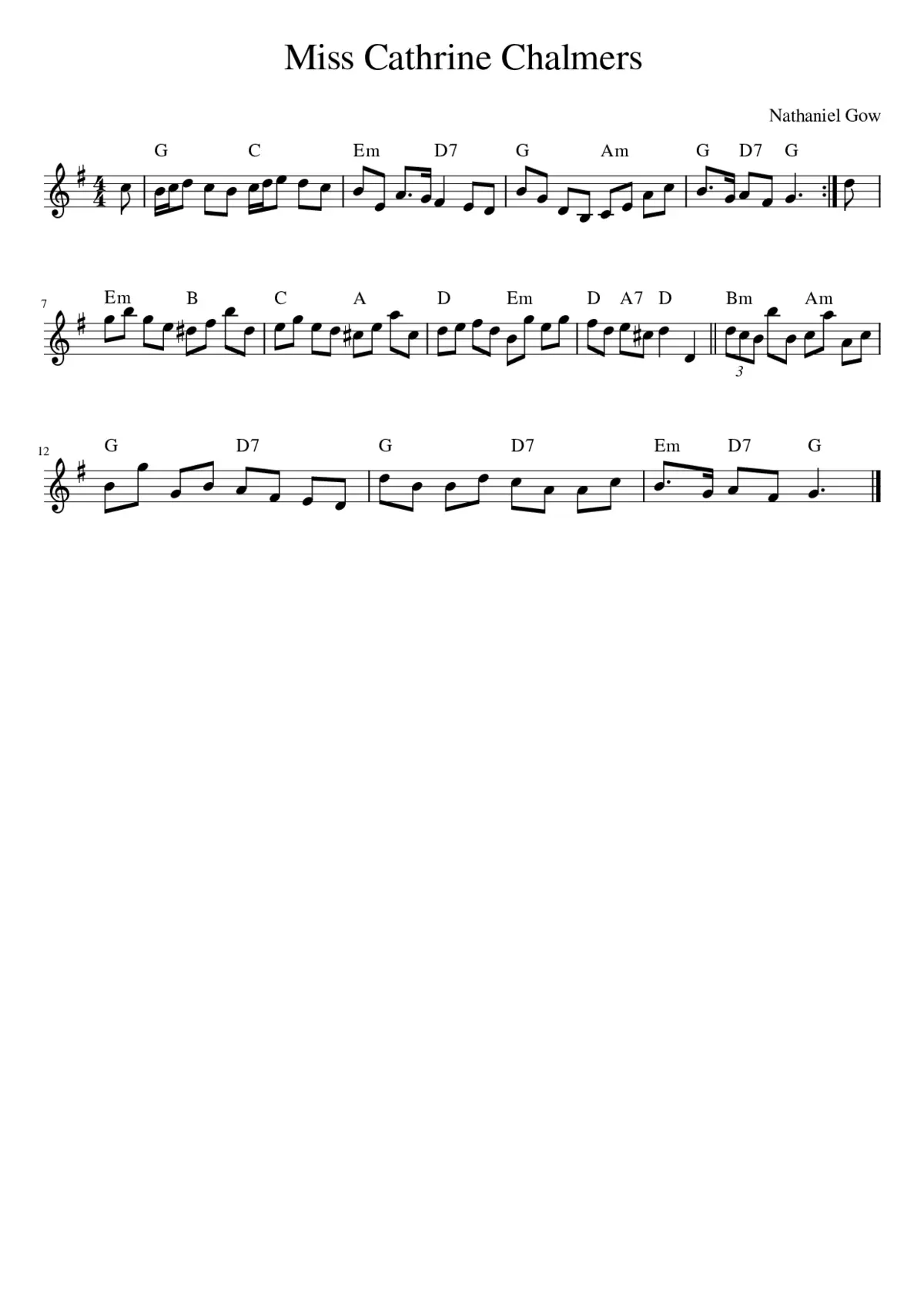 Miss Cathrine Chalmers - Page 1