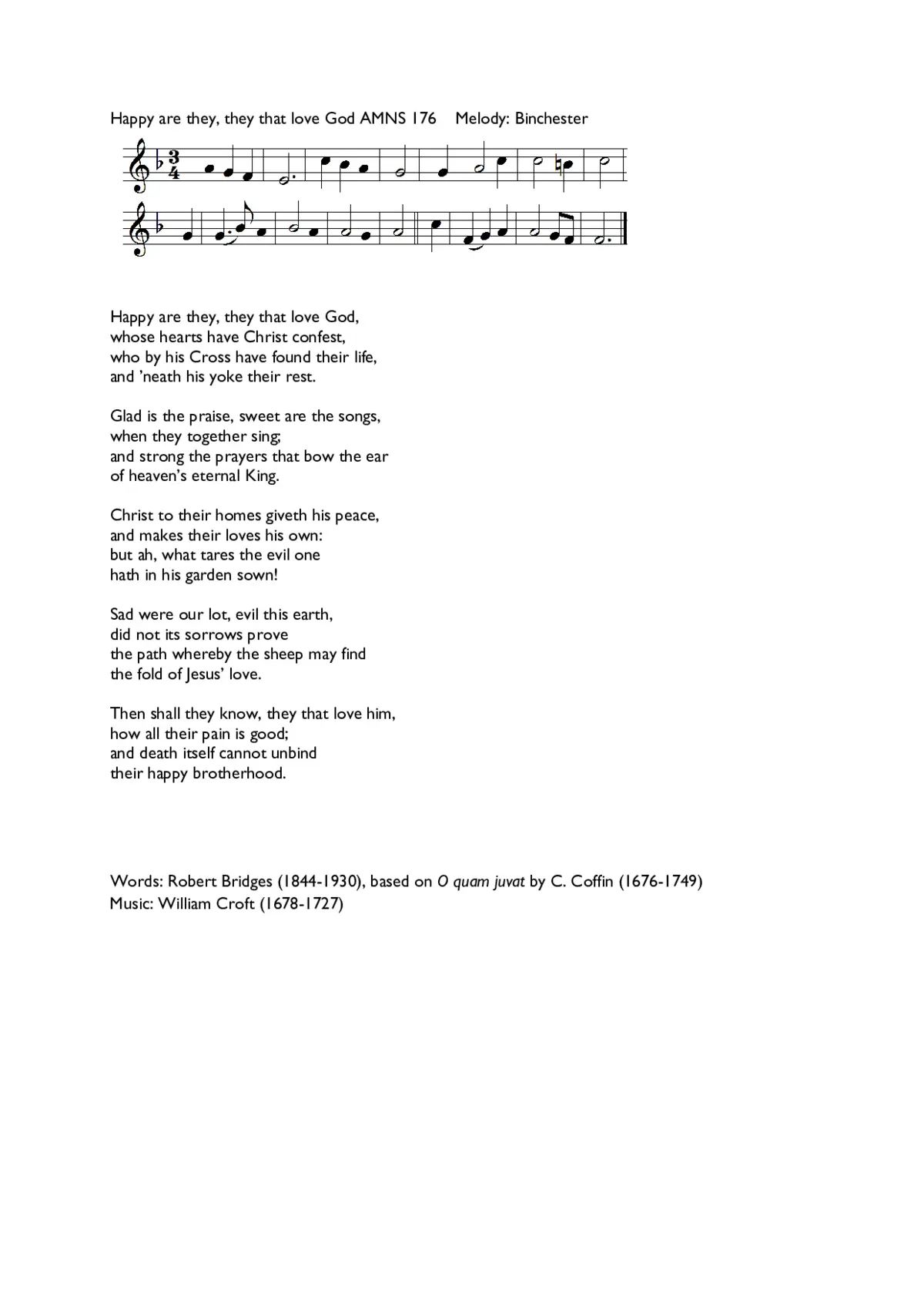 Happy are they, they that love God - Page 1