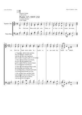 Wo Gott zum Haus nicht gibt sein Gunst SWV 232