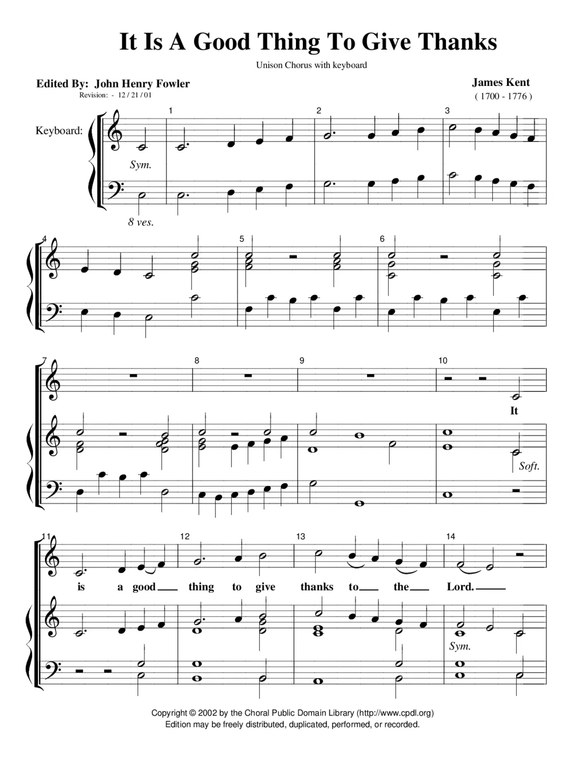 It is a good thing to give thanks - Page 1