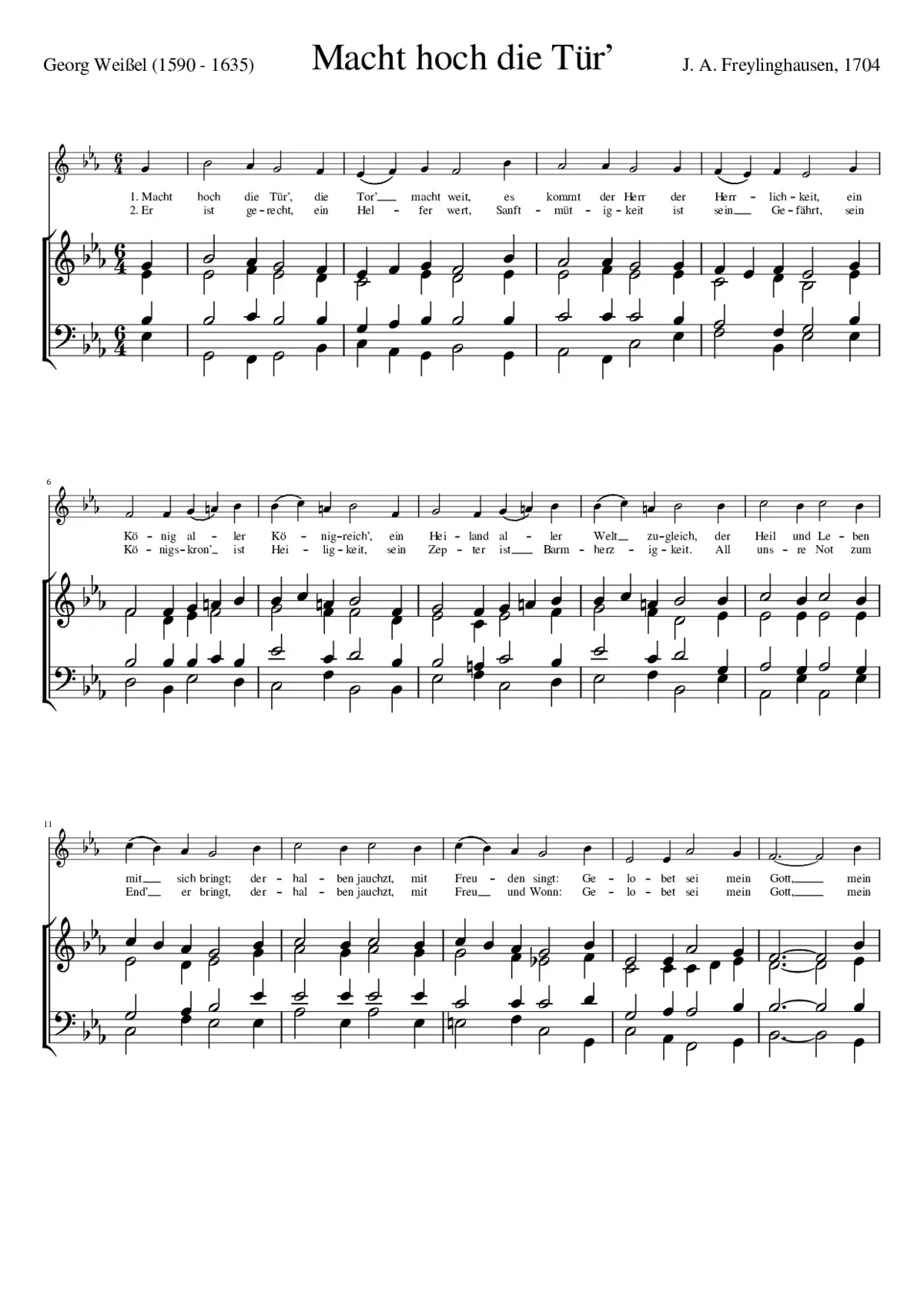 Macht hoch die Tür die Tor macht weit - Page 1