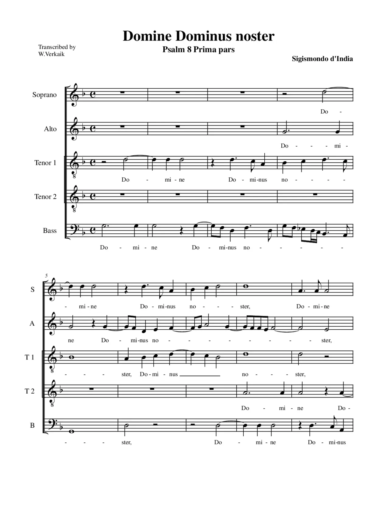 Domine Dominus noster - Page 1