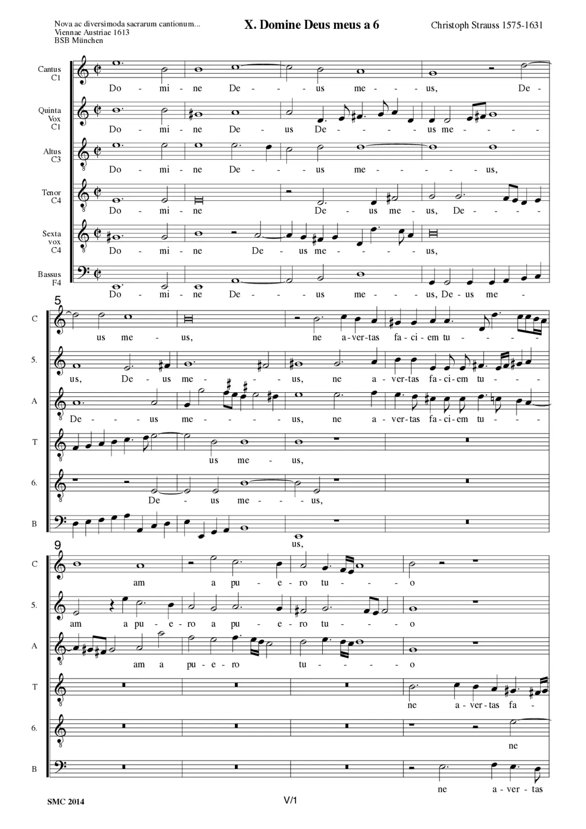Domine Deus meus a 6 - Page 1