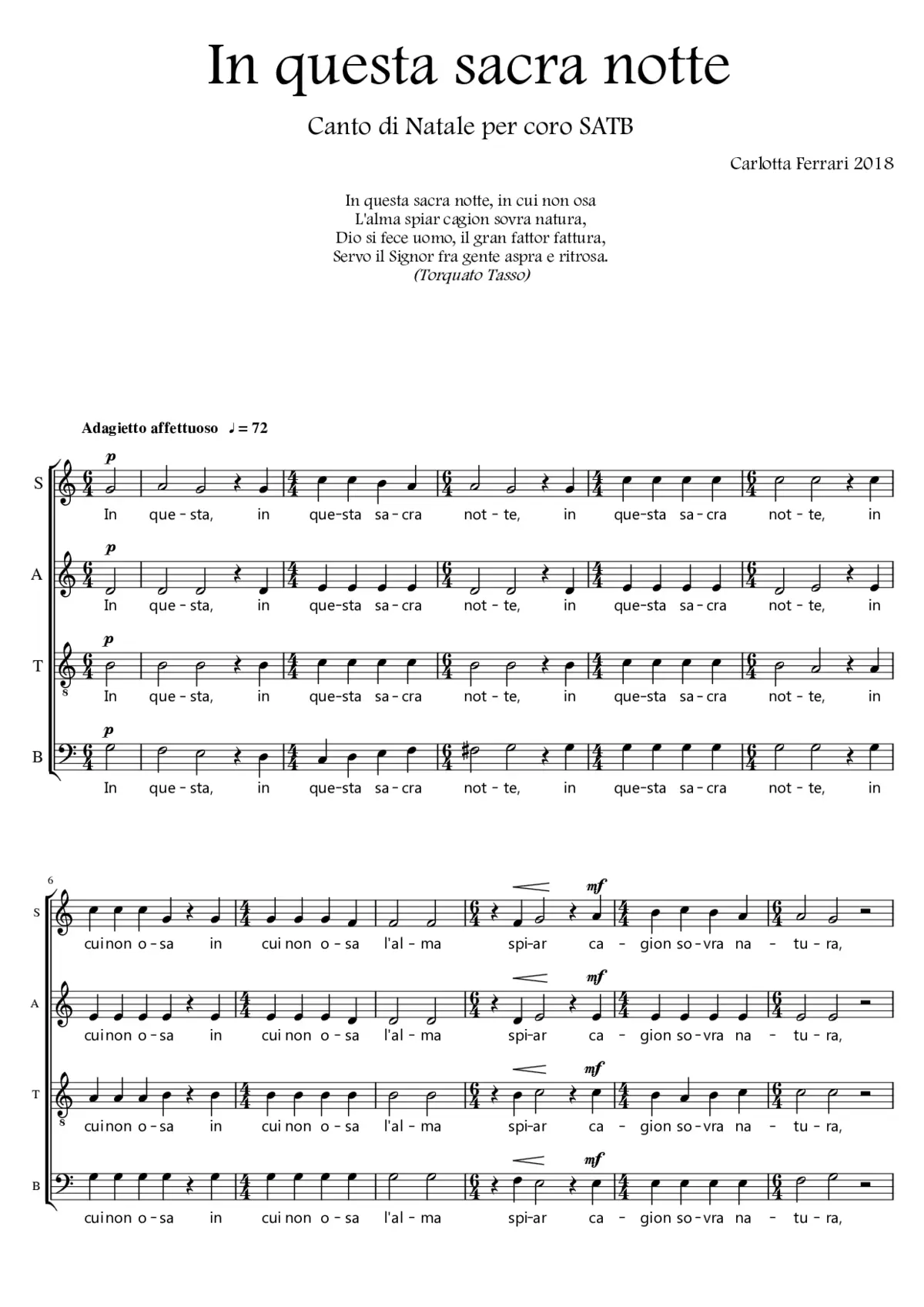 In questa sacra notte - Page 1