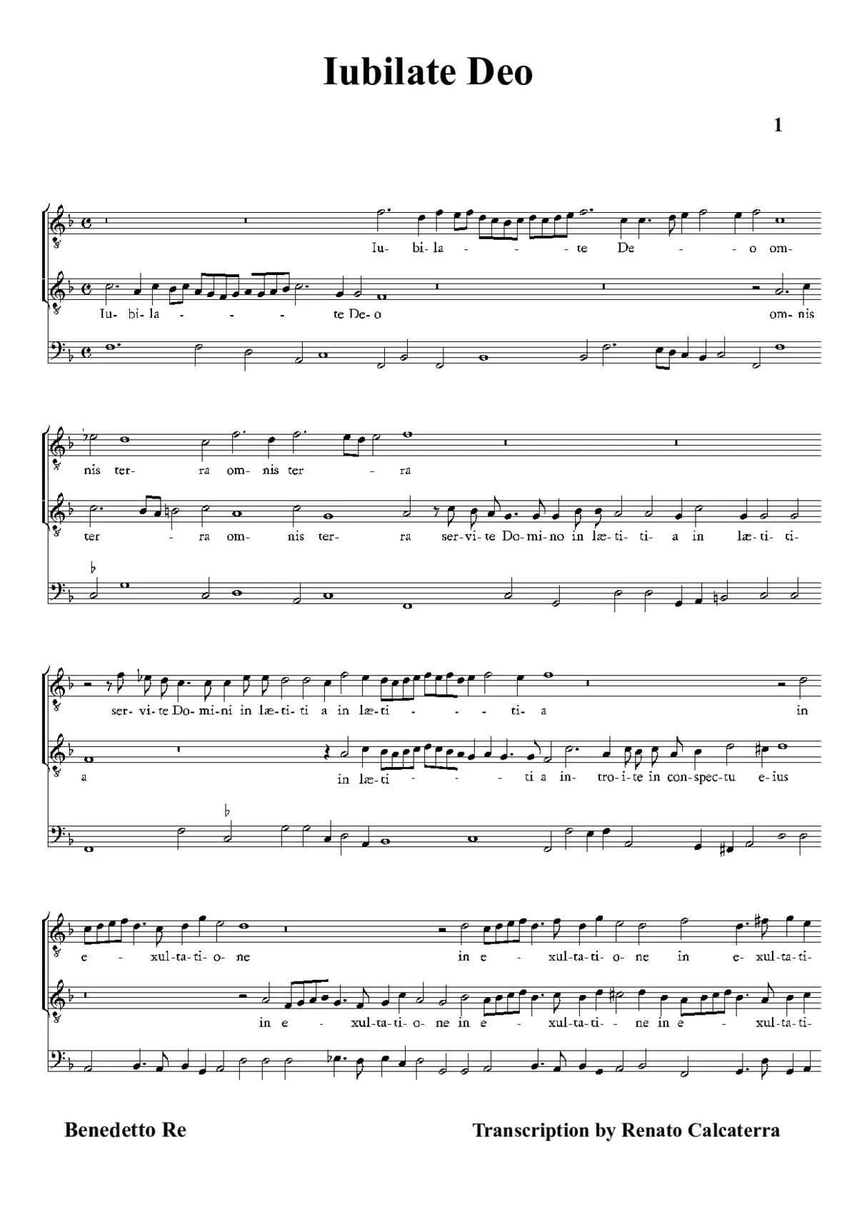 Iubilate Deo - Page 1