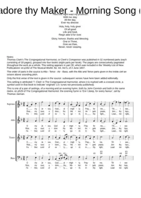 Rise my soul adore thy Maker