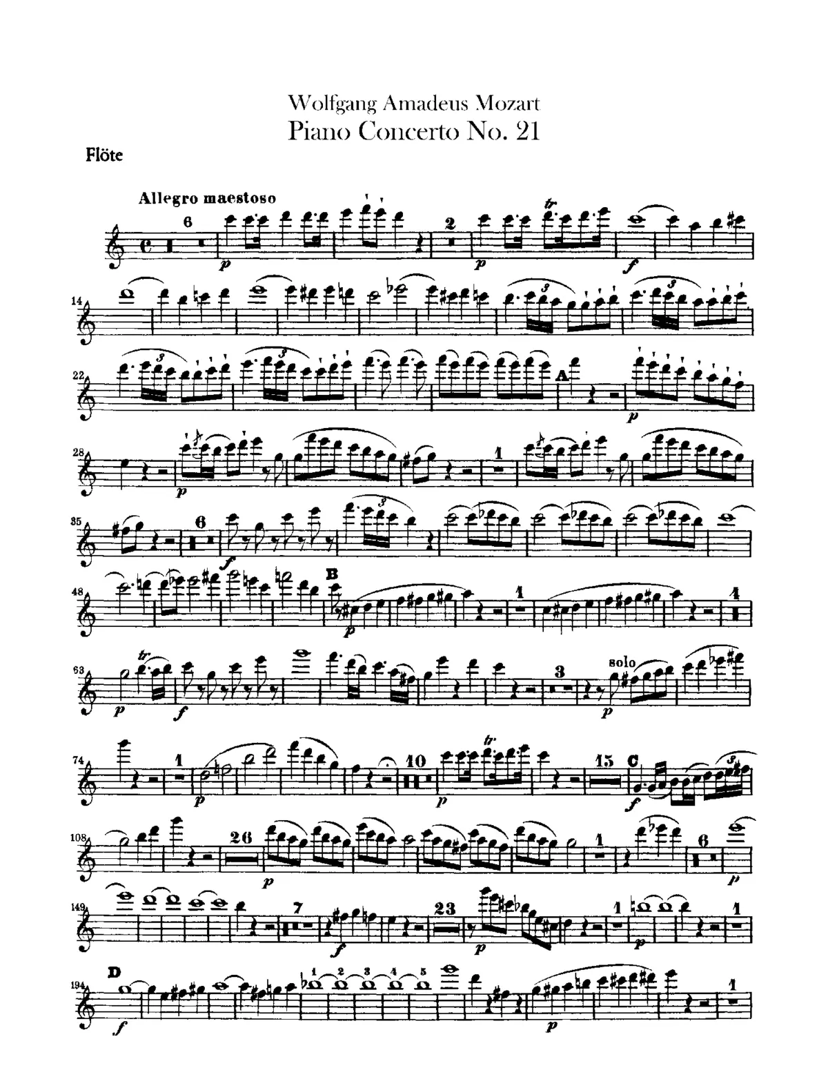 Piano Concerto No.21 - Page 1