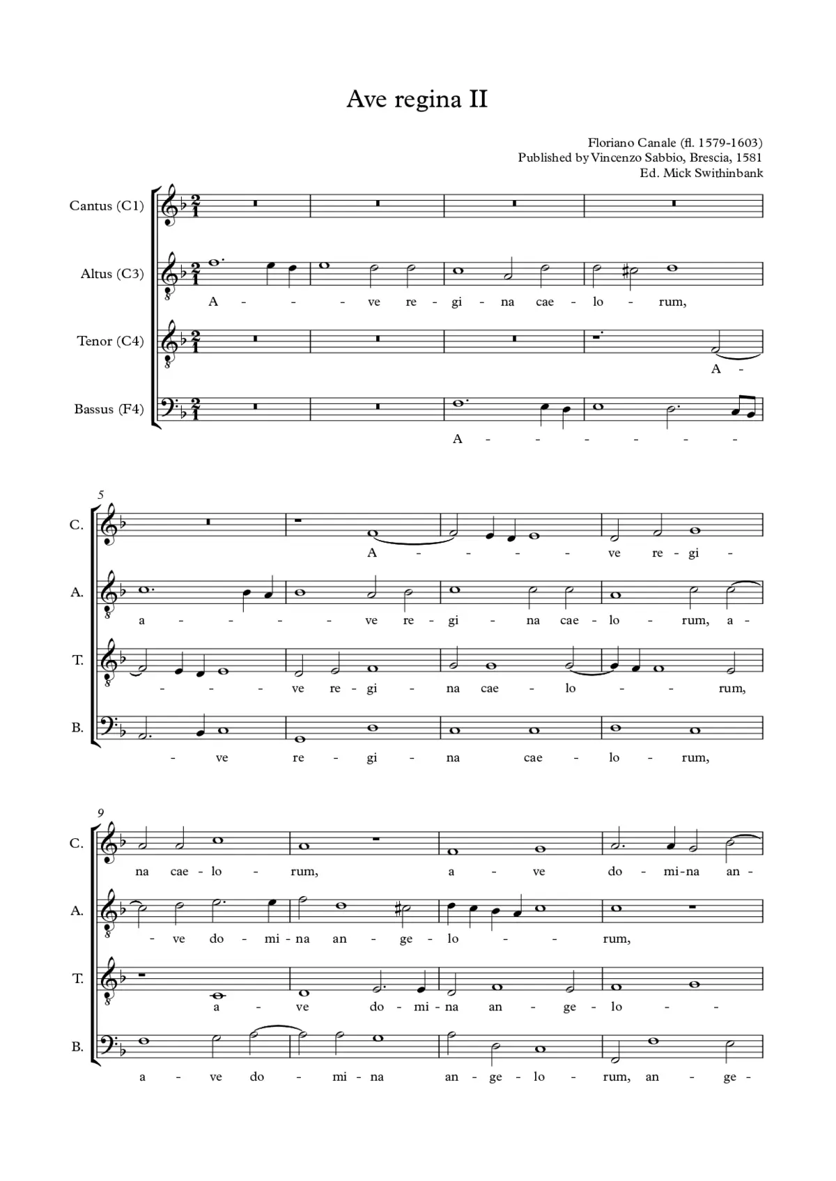 Ave regina II - Page 1