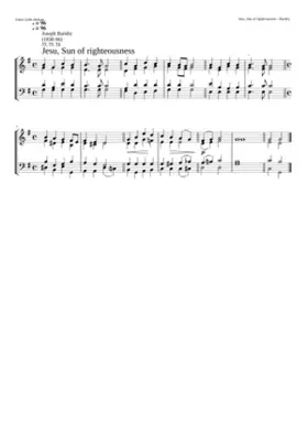 Jesu Sun of righteousness
