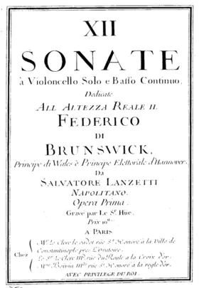 12 Sonatas for Cello and Continuo
