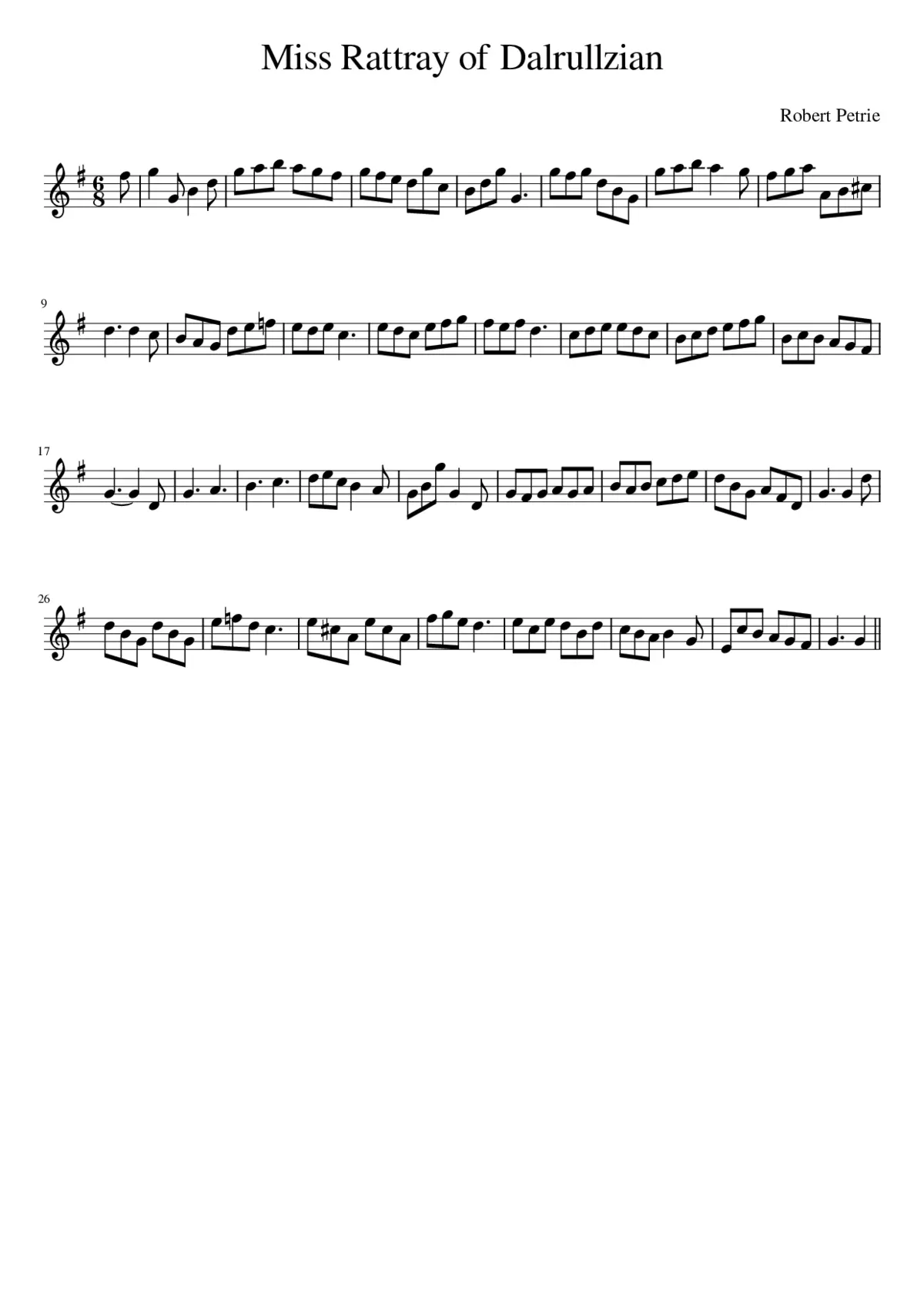 Miss Rattray of Dalrullzian - Page 1