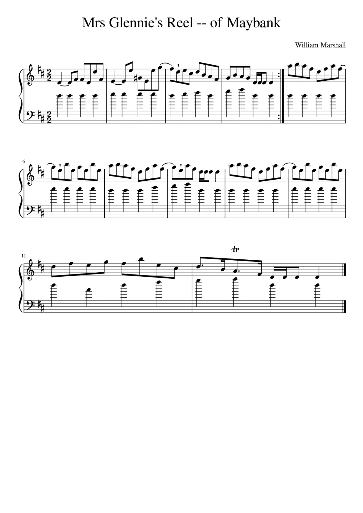 Mrs Glennie's Reel -- of Maybank - Page 1