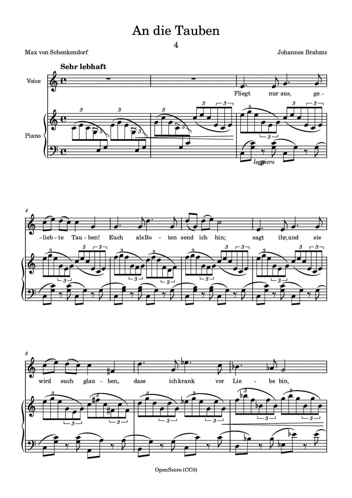 An die Tauben - Page 1