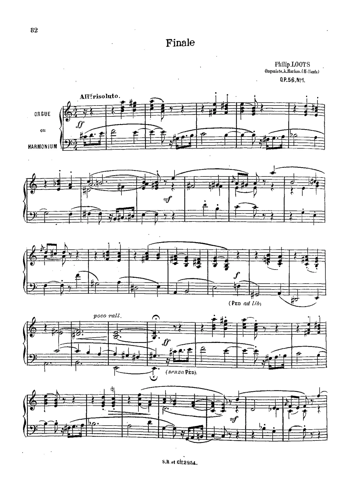 2 Organ Pieces: Finale; Prière - Page 1