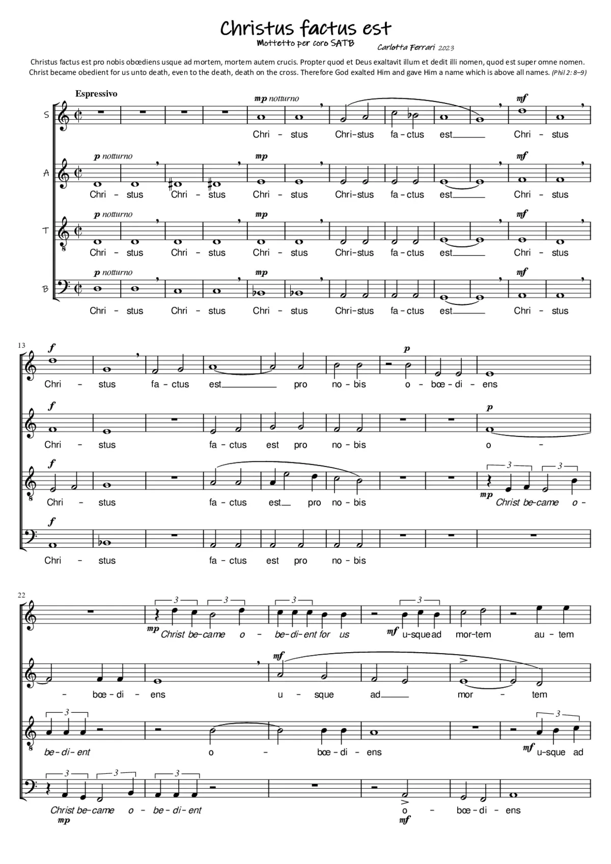 Christus factus est - Page 1