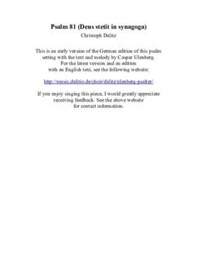 Psalm 81 (Ulenberg)