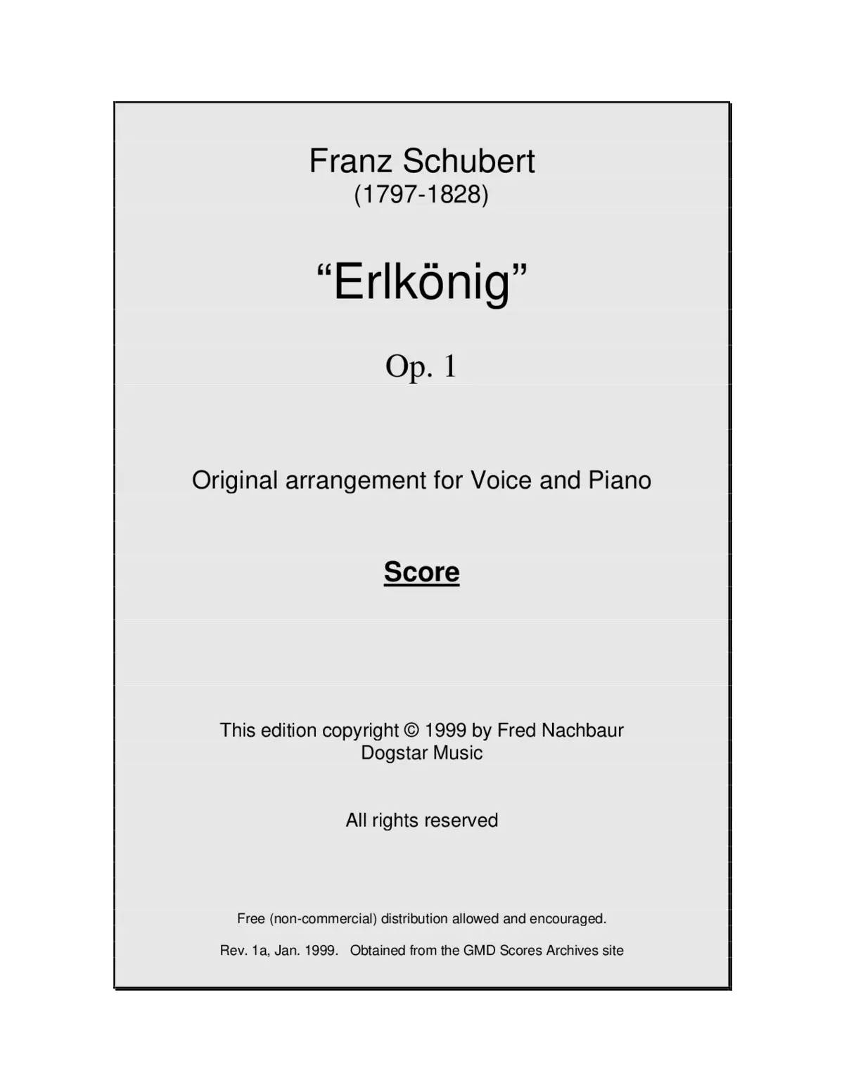 Der Erlkönig - Page 1