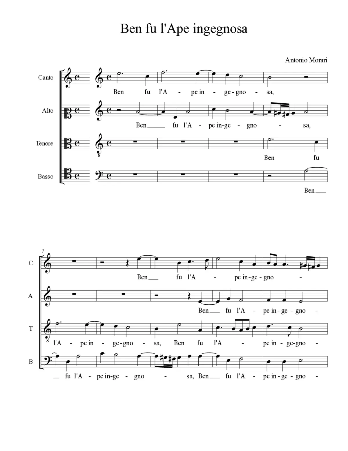 Ben fu l'Ape ingegnosa - Page 1