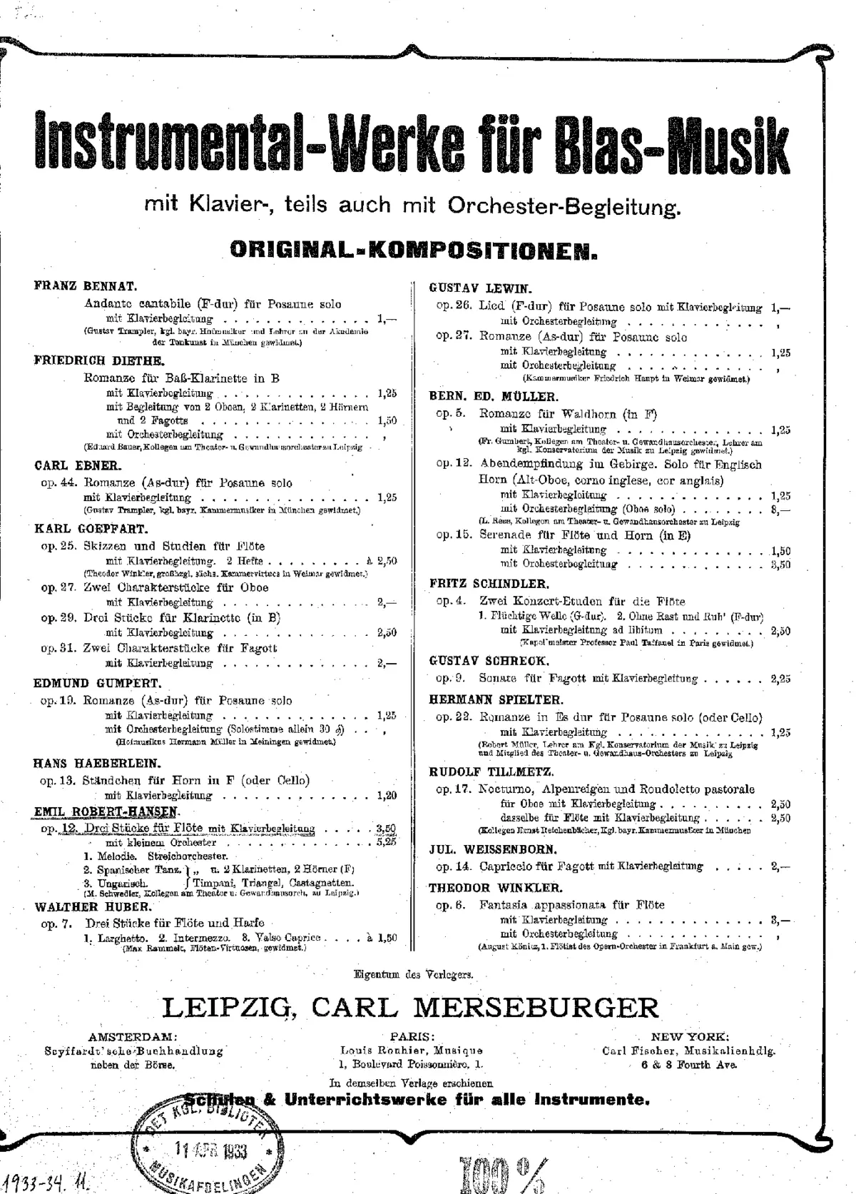 3 Pieces for Flute and Piano, Op.12 - Page 1