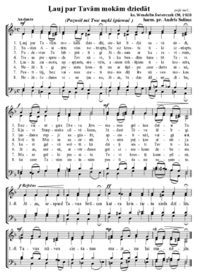 Ļauj par Tavām mokām dziedāt (Pozwól mi Twe męki śpiewać) (Andris Solims (harm.))