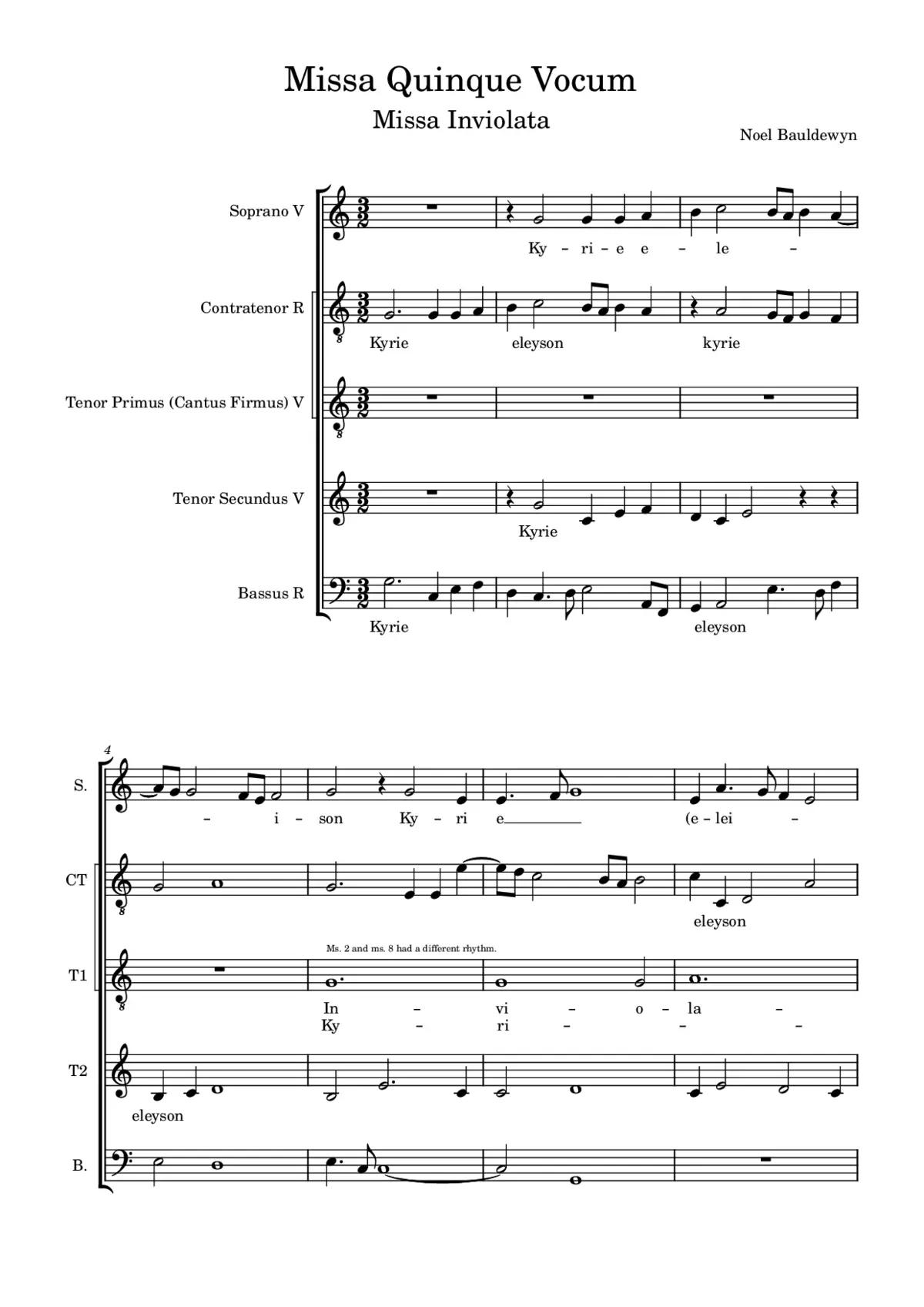 Missa Inviolata integra et casta - Page 1