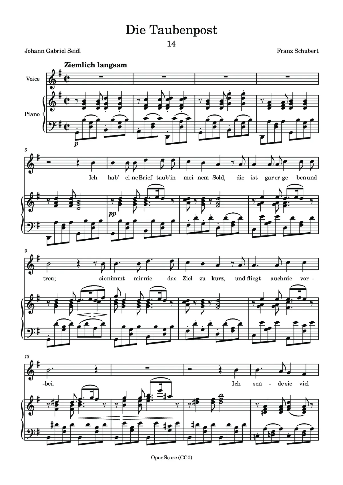 Die Taubenpost - Page 1