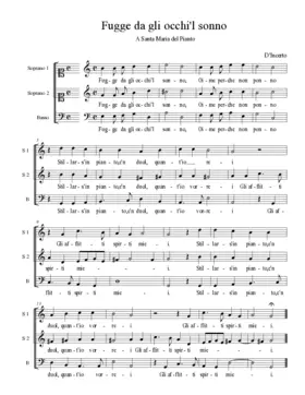 Fugge da gli occhi'l sonno