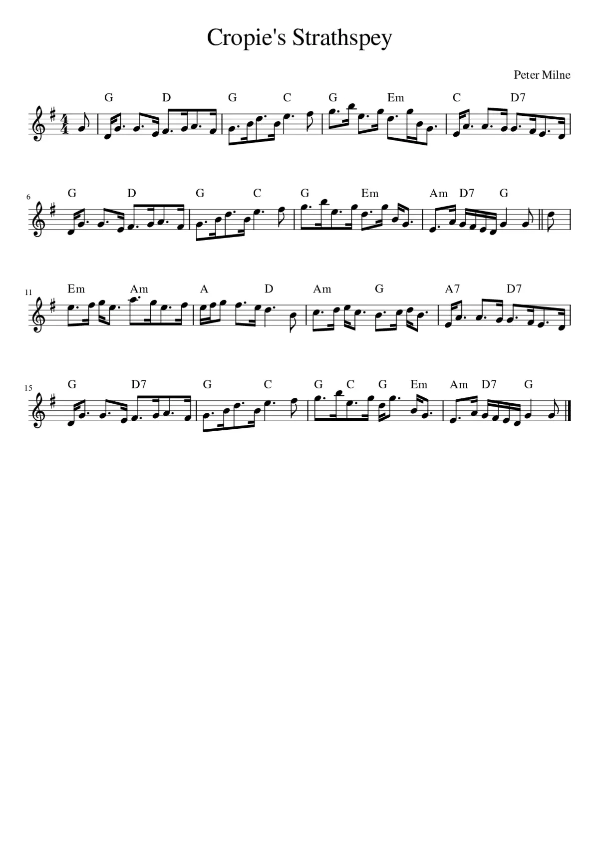 Cropie's Strathspey - Page 1