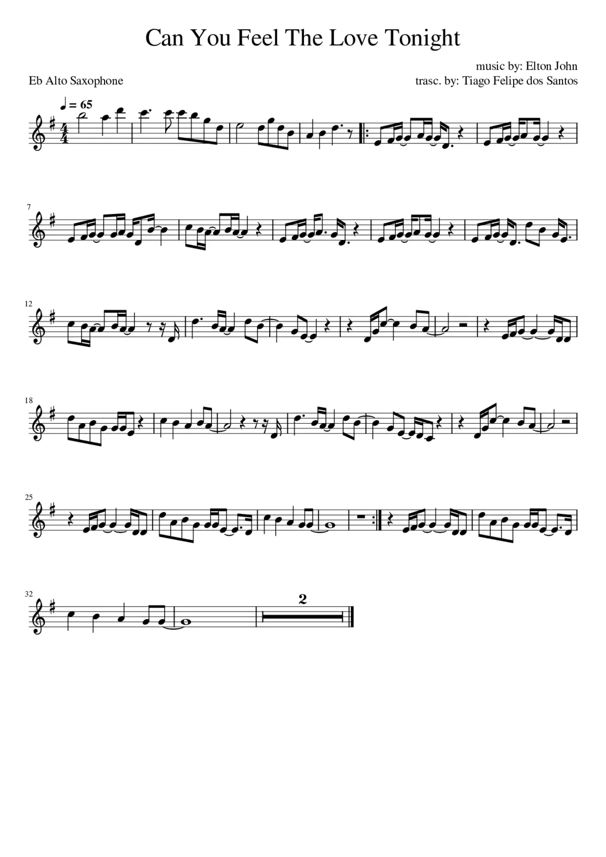 can you feel the love tonight - Page 1