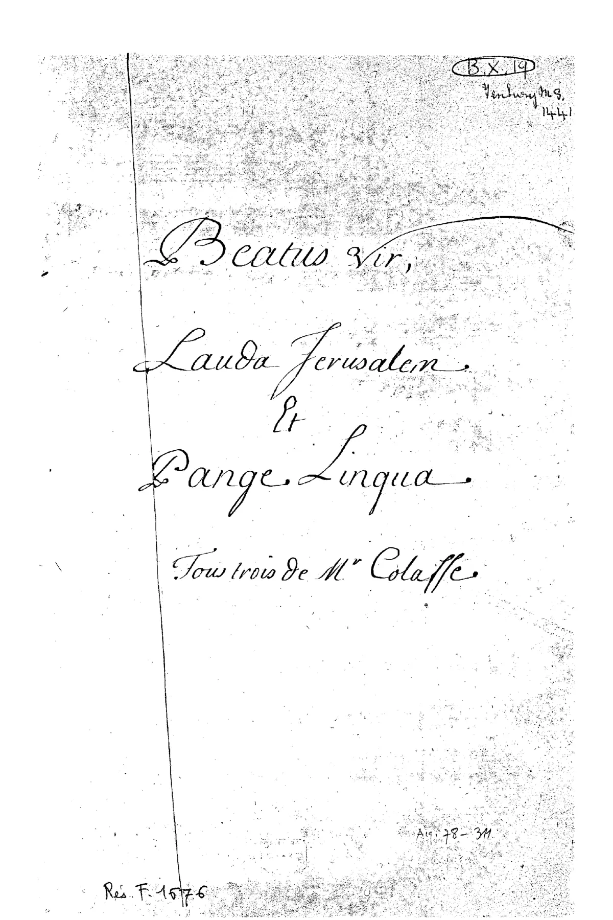 3 Grands Motets - Page 1