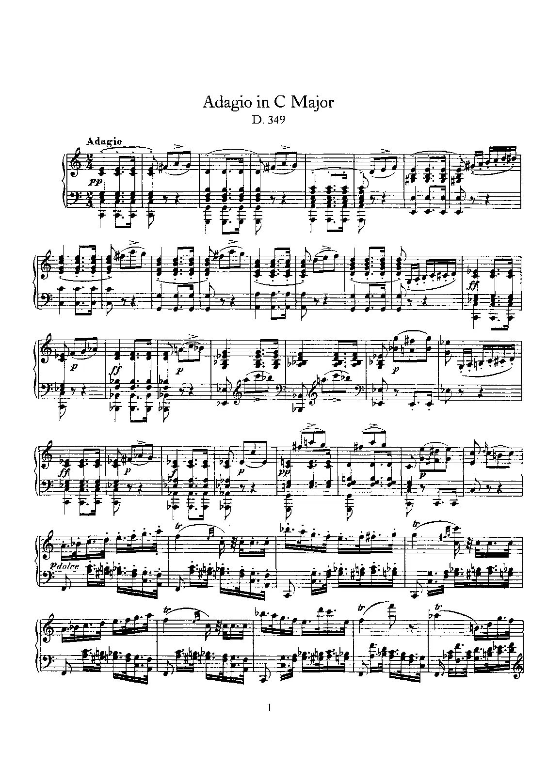 Adagio in C major - Page 1