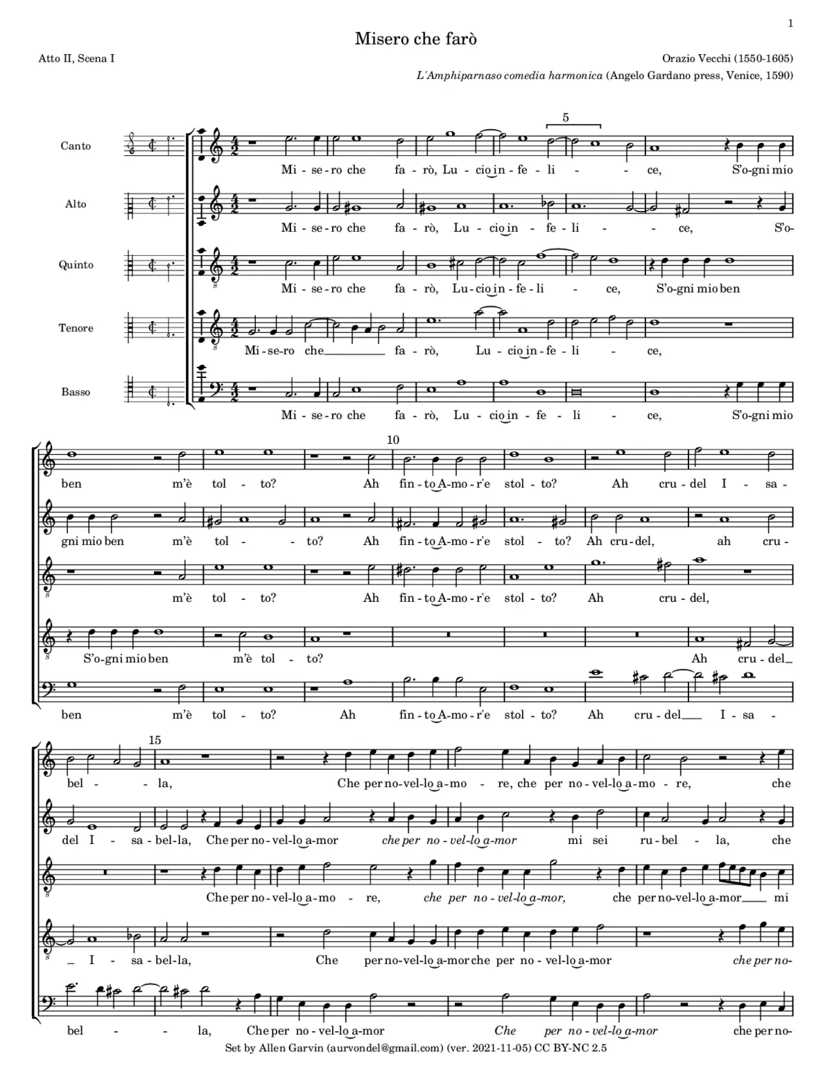 Misero che farò - Page 1