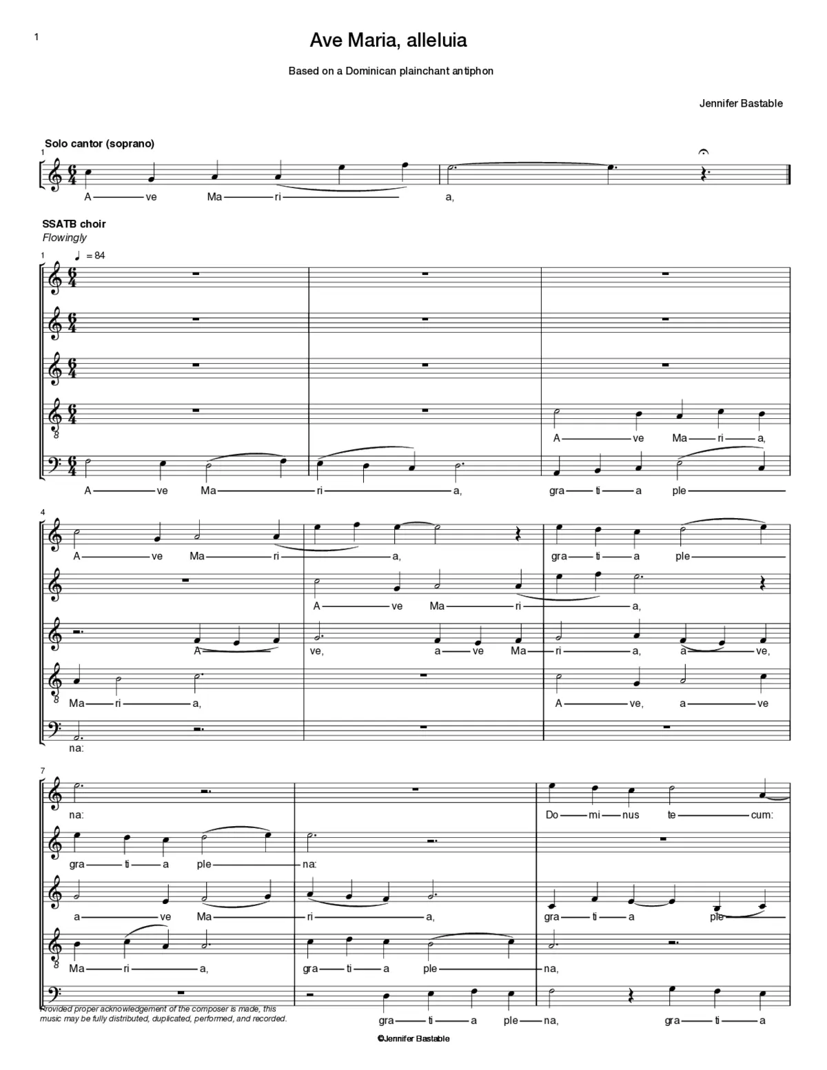Ave Maria, alleluia - Page 1