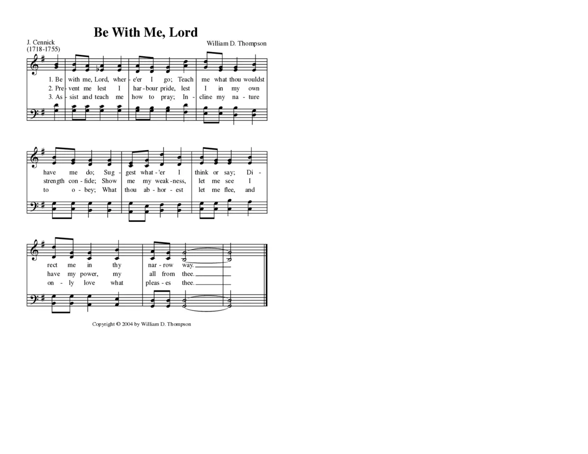 Be with me, Lord - Page 1