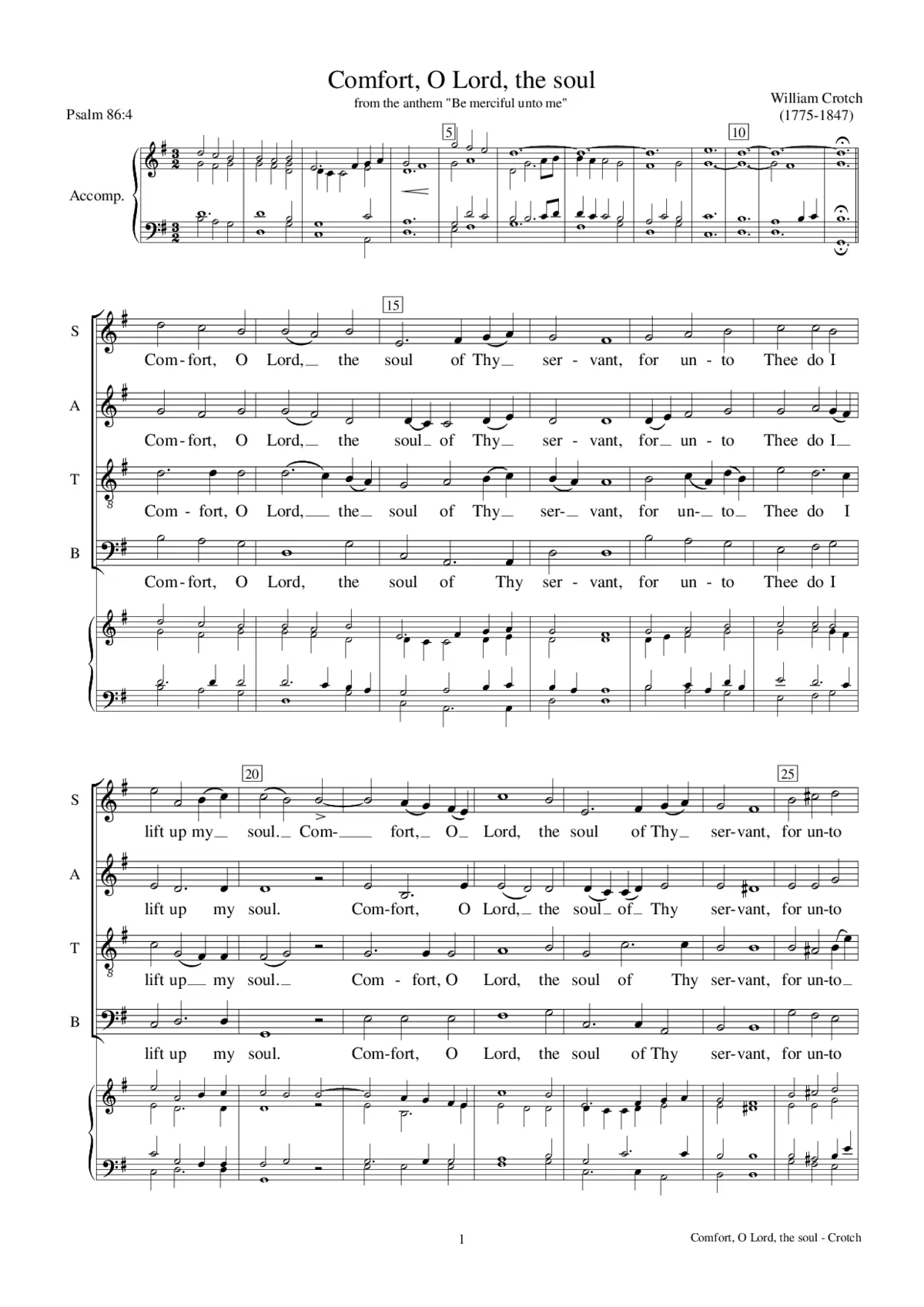 Comfort, O Lord, the soul of Thy servant - Page 1
