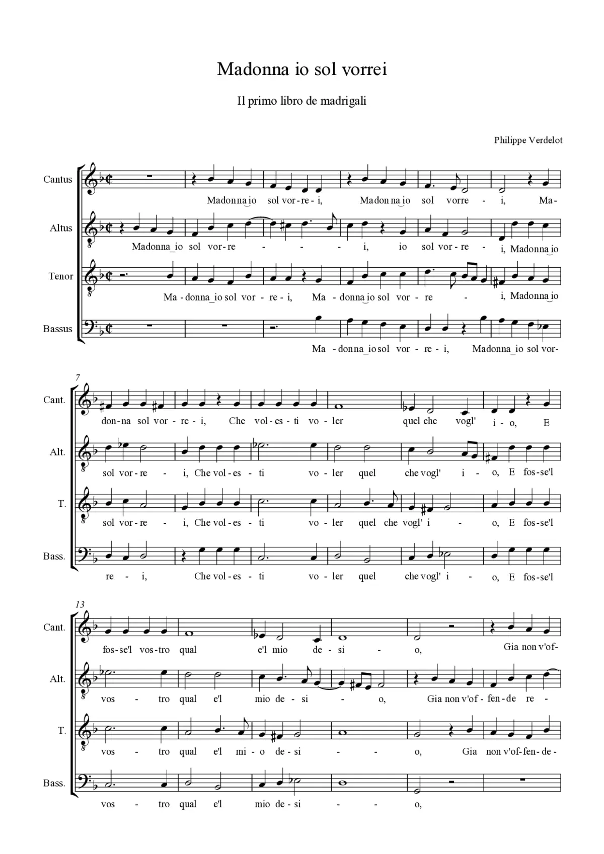 Madonna io sol vorrei - Page 1