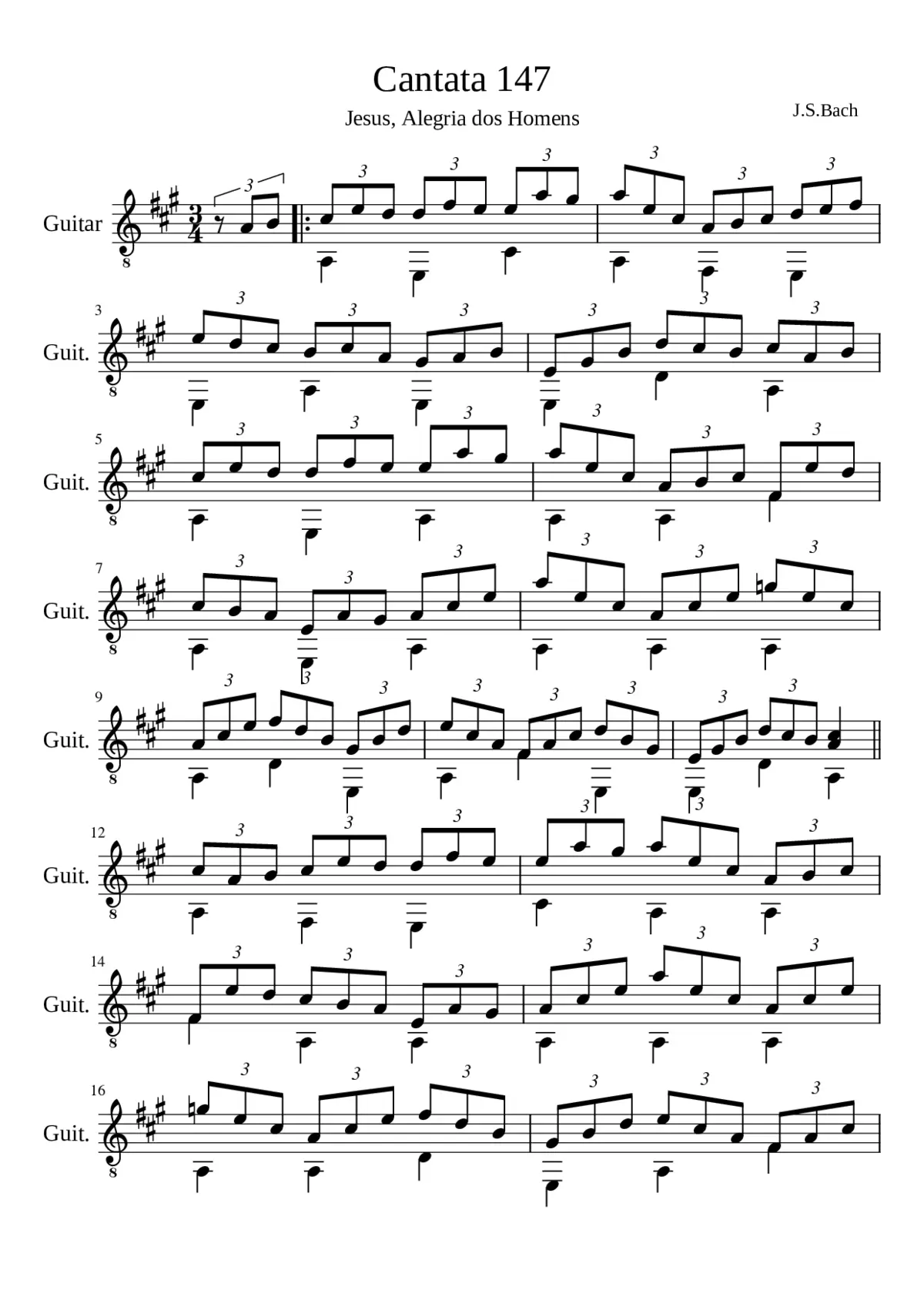 Herz und Mund und Tat und Leben BWV 147 - Page 1