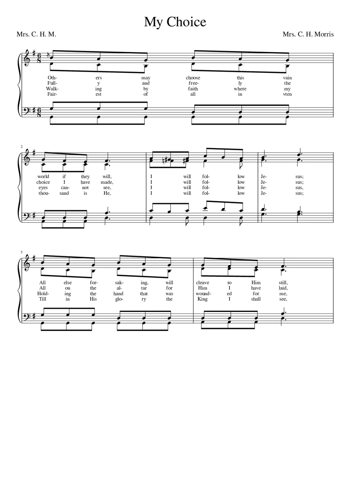 Others may choose this vain world if they will (Morris) - Page 1