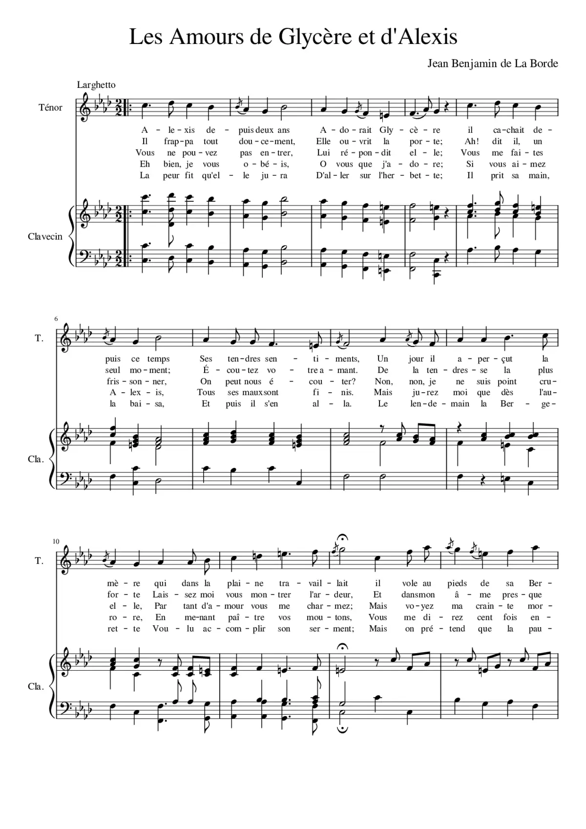 Les Amours de Glycère et d'Alexis - Page 1
