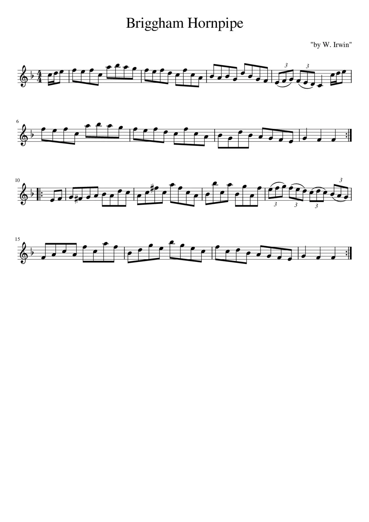 Briggham Hornpipe - Page 1