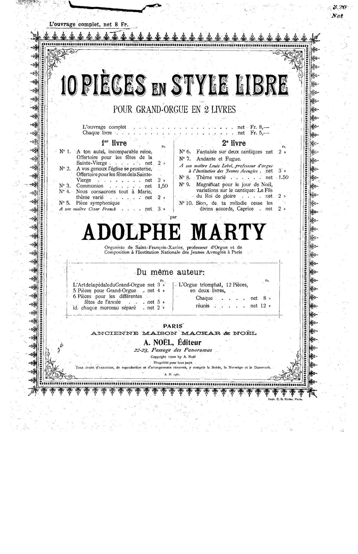 10 Pièces en style libre - Page 1