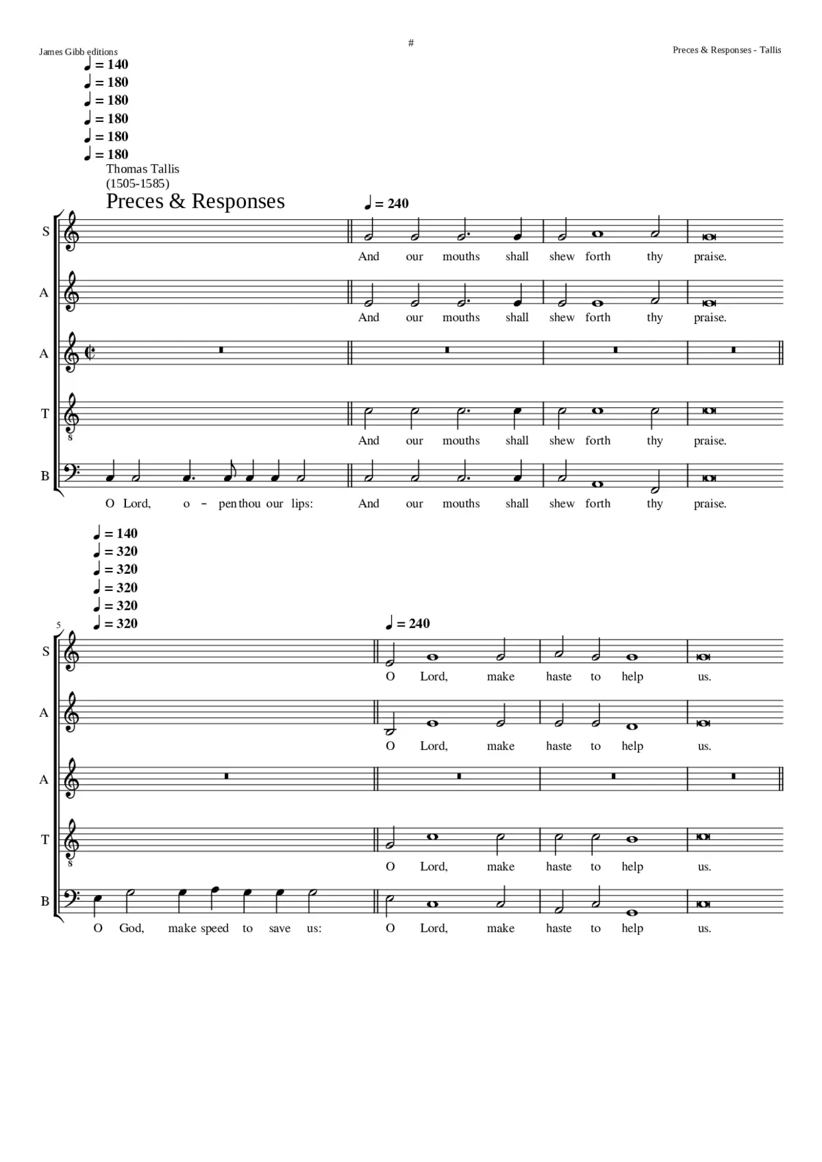 Preces and Responses - Page 1