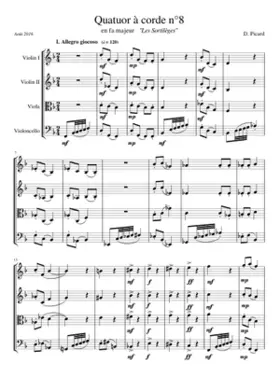 String quartet n8 in F major by Dominique Picard - 1st mv