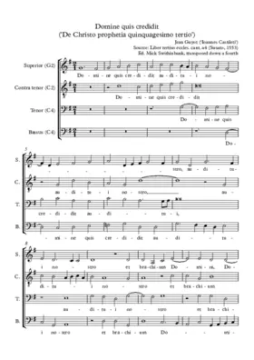 Domine quis credidit