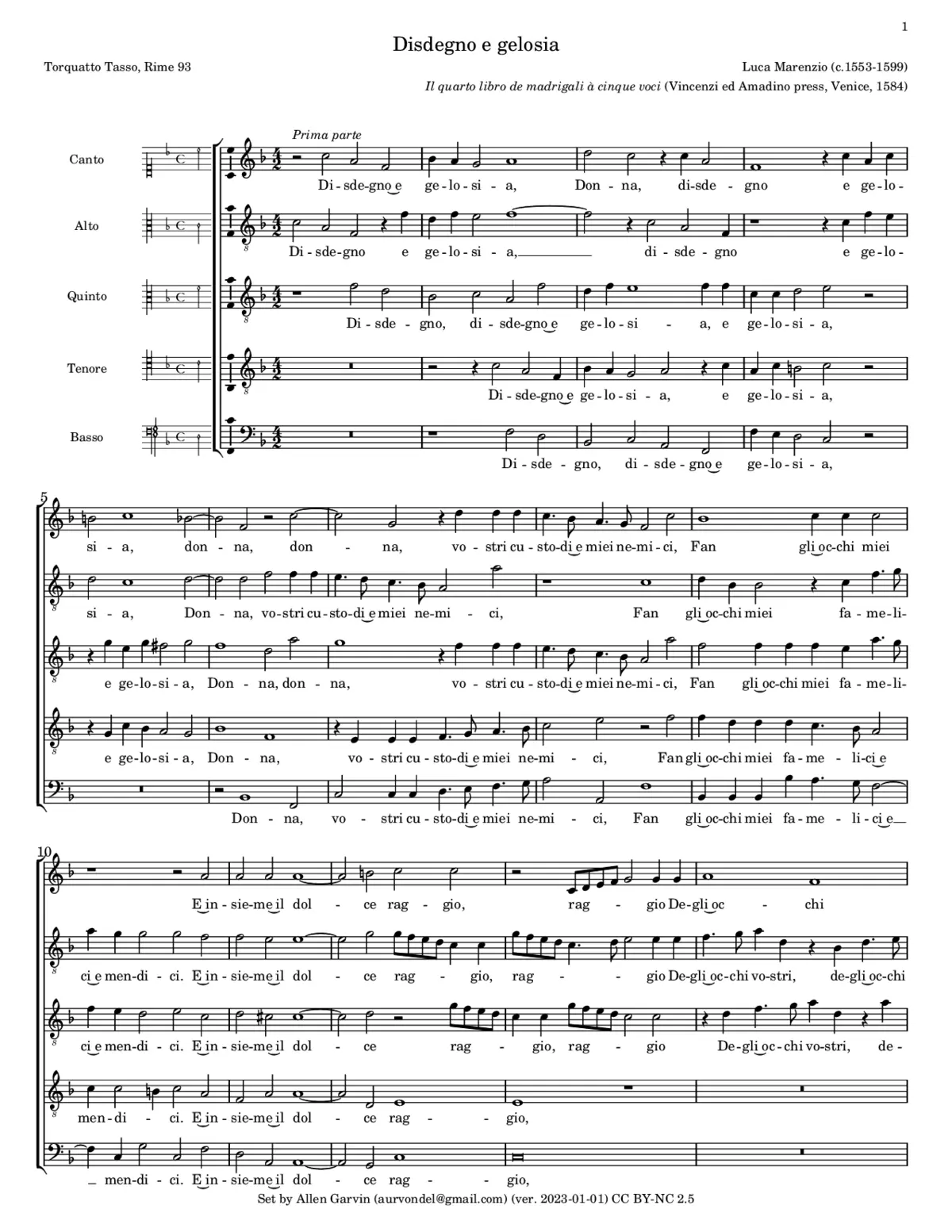 Disdegno e gelosia - Page 1