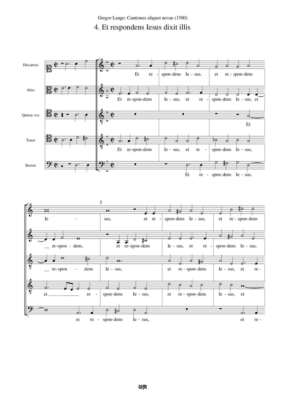 Et respondens Iesus dixit illis - Page 1